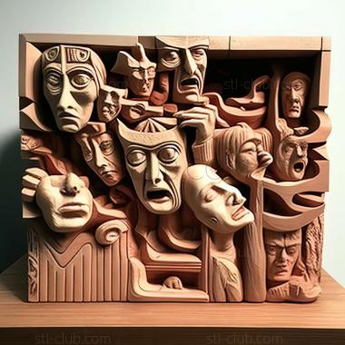 3D мадэль Филипп Гастон, американский художник. (STL)